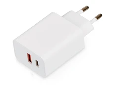 Устройство зарядное сетевое c выходами USB-A и USB-C Evolt Recharger, 10 Вт, белое фото