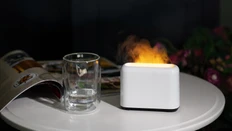 Увлажнитель с эффектом пламени Flame, белый фото