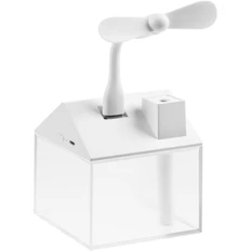 Увлажнитель настольный с вентилятором и лампой Molti Arioso, белый фото