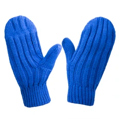 Варежки вязаные «Насвязи», ярко-синие фото
