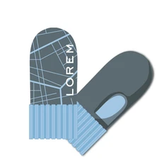 Варежки на заказ Joyful Grand, полушерсть фото