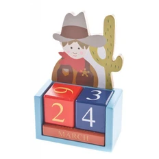 Вечный календарь деревянный, крафт фото