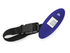 Весы багажные с покрытием soft-touch Gravity, синие фото