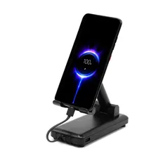 Внешний аккумулятор c подставкой для телефона Hold-Pro, 10000 mAh, черный фото