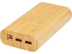 Внешний аккумулятор из бамбука Tulda, 20000 mAh, бежевый фото