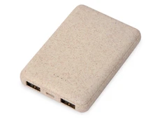 Внешний аккумулятор из пшеничной соломы Wheatty, 5000 мАч, бежевый фото