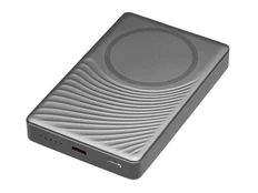 Внешний аккумулятор магнитный беспроводной Qjet «Сёрф», 10000 mAh, серый фото