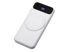 Внешний аккумулятор магнитный со встроенными кабелями Evolt «Мэни», 10000 mAh, белый фото