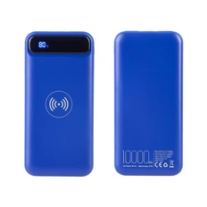Внешний аккумулятор с цифровым индикатором заряда Quantum, 10000 mAh, синий фото