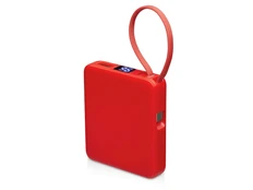 Внешний аккумулятор со встроенным кабелем USB-C Evolt «Дэнси», 5000 mAh, красный фото