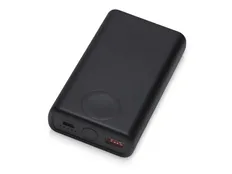 Внешний аккумулятор беспроводной Qjet AtomIQ  2 в 1, 10000 mAh, черный фото