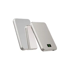 Внешний аккумулятор беспроводной Xoopar Smile с MagSafe и зеркалом, 5000 mAh, серебряный фото