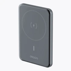 Внешний аккумулятор NRG MageSafe Alum 5000 mAh, 15Вт QI, серый фото