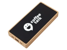 Внешний аккумулятор с подсветкой лого и солнечной панелью Reedia S1, 10000 mAh, бежевый / черный фото