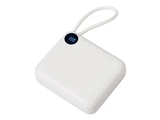 Внешний аккумулятор со встроенным кабелем Evolt Liri, QC/PD, 10000 mAh, белый фото