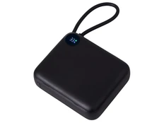 Внешний аккумулятор со встроенным кабелем Evolt Liri, QC/PD, 10000 mAh, черный фото
