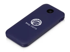 Внешний беспроводной аккумулятор с подсветкой лого Evolt Astro на 10000 mAh, soft-touch, синий фото