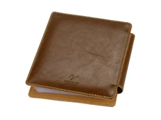 Визитница со стикерами, коричневый фото