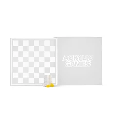 Игра настольная Acrylic Games «Шашки», желтая / серебристая фото