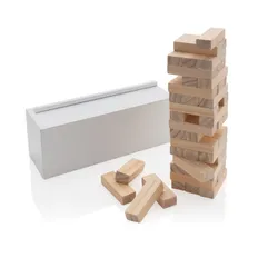 Игра из дерева XD Collection «Башня», белая / коричневая фото