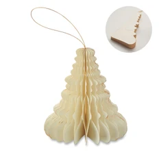 Игрушка елочная Christmas Paper Tree Hanger, бежевая фото