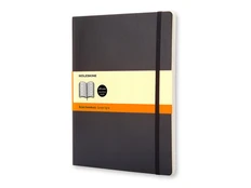 Записная книжка в линейку на резинке Moleskine Classic Soft Xlarge, черная фото