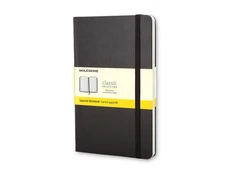 Записная книжка в клетку на резинке Moleskine Classic А5, черная фото