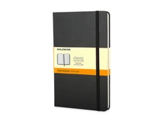 Записная книжка в линейку на резинке Moleskine Classic А5, черная фото