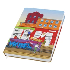 Записная книжка в клетку Dziuna Октябрьская А5, разноцветная фото