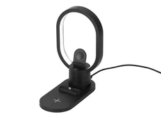 Зарядная станция 4 в 1 Evolt Portal беспроводная c лампой, 15 Вт, черная фото