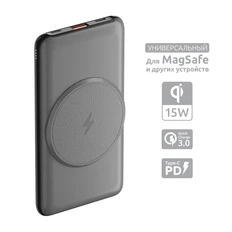 Внешний аккумулятор беспроводной c MagSafe Olmio QM-05, 4200 mAh, серое фото