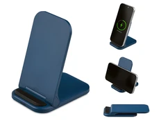 Зарядное устройство беспроводное Evolt Foldy, 15 Вт, синее фото