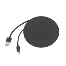 Зарядное устройство беспроводное Light Softtouch с подсветкой логотипа, черное фото