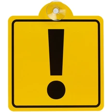 Знак автомобильный на присоске «Начинающий водитель», жёлтый фото