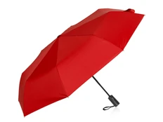 Зонт-автомат с куполом из переработанного пластика Reviver, красный фото