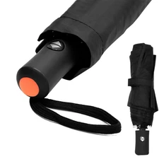 Зонт автоматический противоштормовой Vortex To Go, черный / оранжевый фото