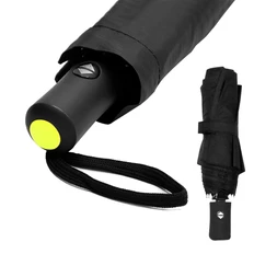 Зонт автоматический противоштормовой Vortex To Go, черный / желтый фото