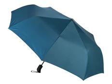 Зонт-полуавтомат складной с куполом из переработанного пластика Roof, бирюзовый фото