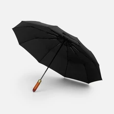 Зонт складной автоматический Cloudburst, черный фото