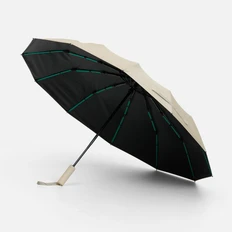 Зонт складной автоматический с УФ-защитой Molti Ribstar, бежевый фото