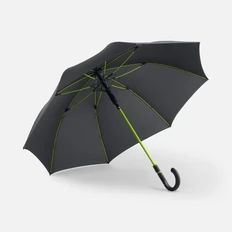 Зонт-трость полуавтомат с цветными спицами Fare Color Style  черный / зеленый фото