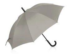 Зонт-трость полуавтоматический с куполом из переработанного пластика Reviver, бежевый фото