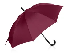 Зонт-трость полуавтоматический с куполом из переработанного пластика Reviver, бордовый фото