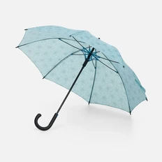 Зонт-трость Undercolor с полной запечаткой на заказ, с бирюзовыми спицами фото