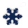 Украшение новогоднее Snowflake из фетра, синее фото