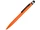 Ручка стилус шариковая металлическая Poke, черная / оранжевая фото