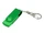 USB-флешка промо на 64 Гб с поворотным механизмом и однотонным металлическим клипом, зеленый фото
