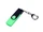 Флешка USB 2.0/micro USB/Type-C на 32 Гб c поворотным механизмом, зеленый/ металлик фото