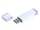 USB-флешка промо на 32 Гб прямоугольной классической формы, белый USB-флешка промо на 32 Гб прямоугольной классической формы, белый фото