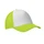 Бейсболка из полиэстера, 5 клиньев, салатовая / белая фото